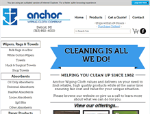 Tablet Screenshot of anchorwipingcloth.com